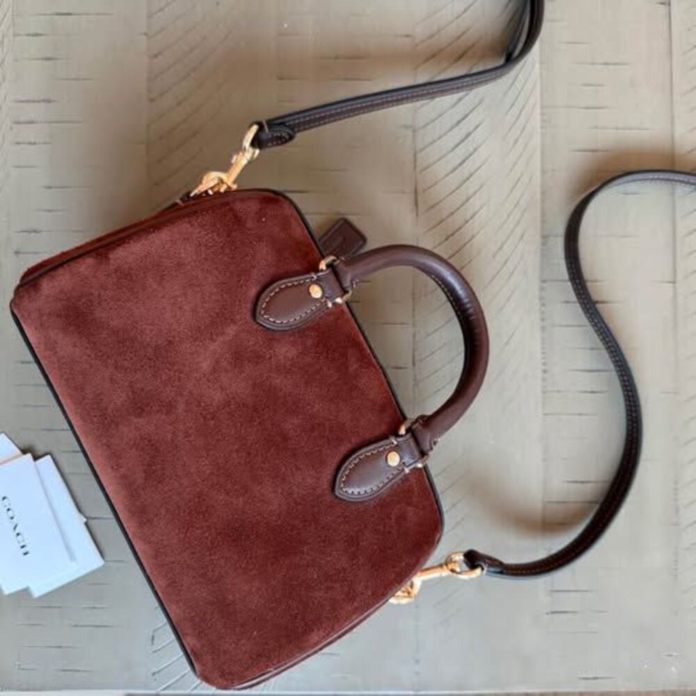 Mini Rowan - Coach - Chocolate Brown Suede - Picture 2 of 5